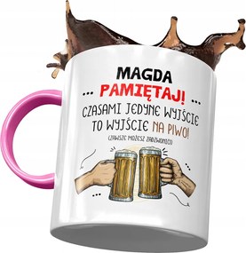 Rózsaszín Bögre Magdolna Ajándék Nyomtatott Fotóval