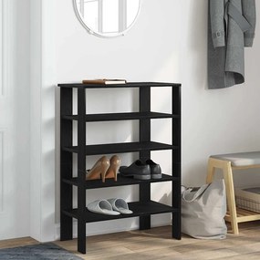 fekete szerelt fa cipőtároló szekrény 61x32x87,5 cm