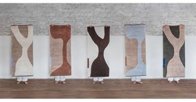 Téglavörös-bézs mosható pamut futószőnyeg 70x150 cm Figura – Mette Ditmer Denmark