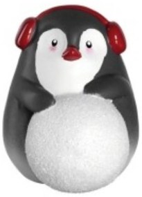 LEONARDO CALDO pingvin figura 8cm fülvédővel