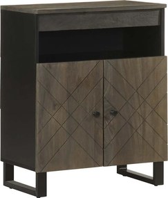 vidaXL Sideboard Fekete 60x33x75 cm tömörfa Mango
