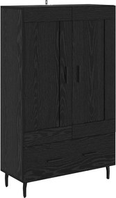 vidaXL Magasfiú fiókkal Fekete tölgy 69,5 x 31 x 115 cm Faanyag