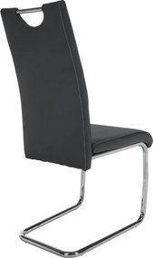 Étkezőszék, sötétszürke/világos varrat, ABIRA NEW