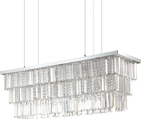 IDEAL LUX 166360 MARTINEZ SP8 Kristály Függesztett Lámpa E14 IP20