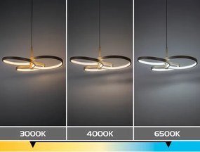Rabalux 72400 - LED dimmelhető függőlámpa sodronyon ISIDORA 50W/230V 3000-6500K+távirányító
