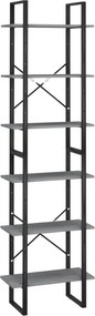 vidaXL szürke tömör fenyőfa tárolópolc 60 x 30 x 210 cm