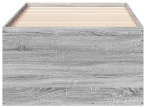 szürke sonoma kanapéágy fiókkal matrac nélkül 75x190 cm