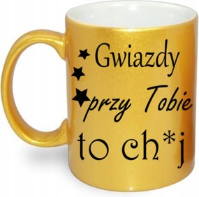 Bögre A melletted lévő csillagok gyöngyházfényű 330ml Arany