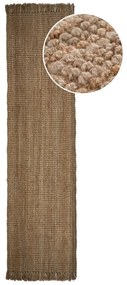 Natúr színű kézi szövésű juta futószőnyeg 60x300 cm Jute Boucle – Flair Rugs