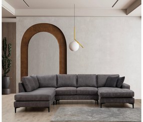 Sarokkanapé U Portobeno 2 (antracit + fekete). 1107002