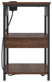Éjjeli Szekrények 2 pcs barna tölgy 41 x 31 x 51 cm Faanyag