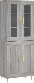 vidaXL szürke sonoma szerelt fa magasszekrény 69,5 x 34 x 180 cm