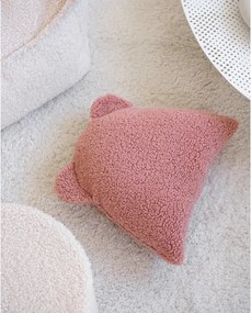 Rózsaszín buklé párna gyerek kanapéhoz Bear – Wigiwama