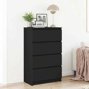 vidaXL fekete szerelt fa tálalószekrény 60 x 35 x 98,5 cm