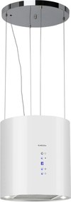 Klarstein Barett, sziget páraelszívó, Ø 35 cm, légkeringetés, 560 m³/ó, LED, aktívszén szűrő, fehér