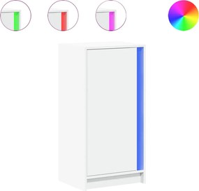 vidaXL fehér szerelt fa tálalószekrény LED-del 42,5 x 34 x 85 cm