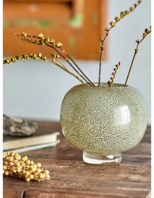 Aranyszínű üveg kézzel készített váza (magasság 14 cm) Saia – Bloomingville
