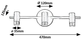 Rabalux 75042 - LED Fali spotlámpa KADIR 3xLED/3W/230V 4000K