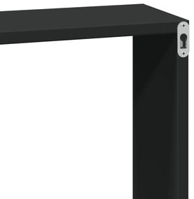 fekete szerelt fa faliszekrény 60 x 16 x 30 cm
