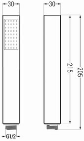 Mexen tartozékok - 1 pontos kézizuhany készlet R-77, fekete, 785776053-70