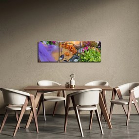 Kép - nyári piknik (órával) (90x30 cm)