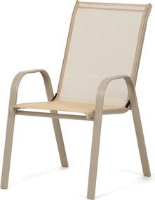 Kerti szék, fém, hálós kivitel, krém, AZC-C1000 CRM