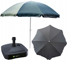 Kerti napernyő strand 240cm nagy törhető talppal állvány négyzet szett