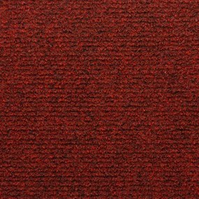 30 db öntapadós lépcsőszőnyeg, 65 x 21 x 4 cm, bordói piros, téglalap alakú széllel
