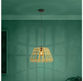 Eglo 390151 - Csillár zsinóron MONTEZUELO 1xE27/40W/230V átm. 50 cm bambusz