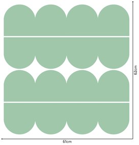 PIPPER. Textil öntapadó tapéta - Mini Ív - Menta színű Szín: Sápadt