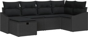 vidaXL Kanapé Szett párnával 7 pcs polirattan