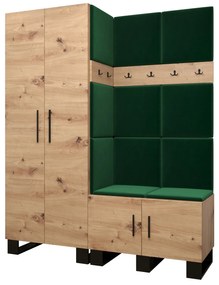 Előszobabútor Amanda 2 (artisan tölgy + zöld). 1085872