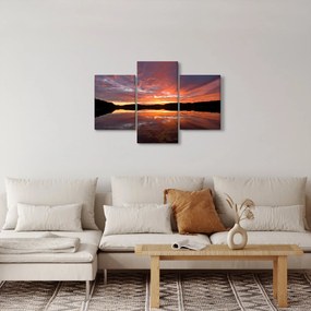 Kép - Naplemente a tó felett (90x60 cm)