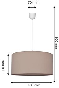 Csillár zsinóron ALBA 1xE27/15W/230V á. 40 cm bézs