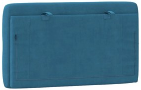 kék bársony fejtámla párna 80 cm