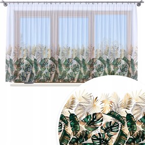 Függöny Kész Fátyol 500X150 Festett Mintás Béka Szalag Függöny 050