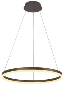 Brilagi - LED Dimmelhető csillár zsinóron CIRCLE LED/42W/230V 3000-6500K barna + távirányító