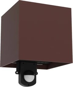 Brilagi - LED kültéri fali lámpa érzékelővel CUBE LED/6W/230V barna IP65