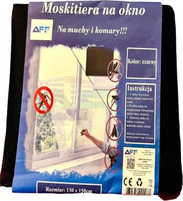 AFF Szúnyogháló ablakra - 150 x 180 cm - fekete