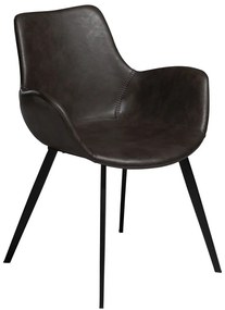 Sötétszürke kárpitozott karfás étkezőfotel Hype – DAN-FORM Denmark