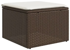 5 részes barna polyrattan kerti ülőgarnitúra párnával