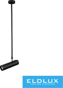 UNIVERSO Spot lámpatest 1xGU10 Max.35w IP20 D60x220mm állítható:830-1170mm Fekete