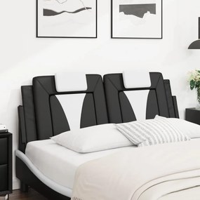 fekete és fehér műbőr fejtámla párna 120 cm