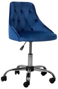 Kobaltkék bársony irodai szék PARRISH Beliani