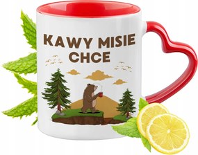 Vicces Piros Bögre Szív Alakú Füllel Ajándék