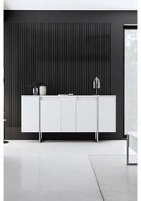 Konzolasztal Luxe - White, Silver