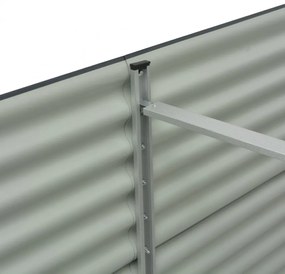 szürke horganyzott acél kerti magaságyás 320 x 80 x 81 cm