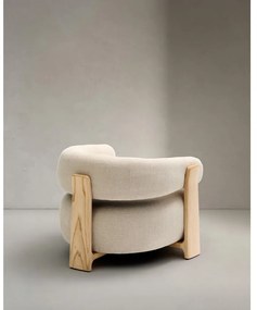 Bézs zsenília fotel Granite – Kave Home