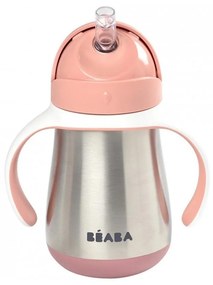 Beaba Beaba - Hőszigetelt bögre szívószállal 250 ml rózsaszín FBB0005