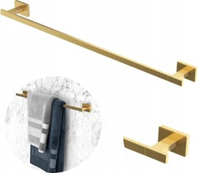Törölközőtartó hosszú fürdőszobai akasztó arany fogantyú rúd Caro